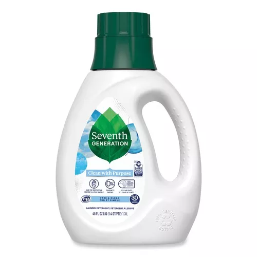 Seventh Generation 10732913450661 45 oz. Bottle Natural Liquid Laundry Detergent - Fragrance Free (6/Carton)