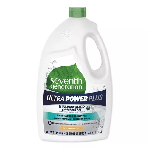 Seventh Generation SEV 22929CT Ultra Power Plus 65 oz. Natural Auto Dishwasher Gel - Fresh Citrus (6/Carton)