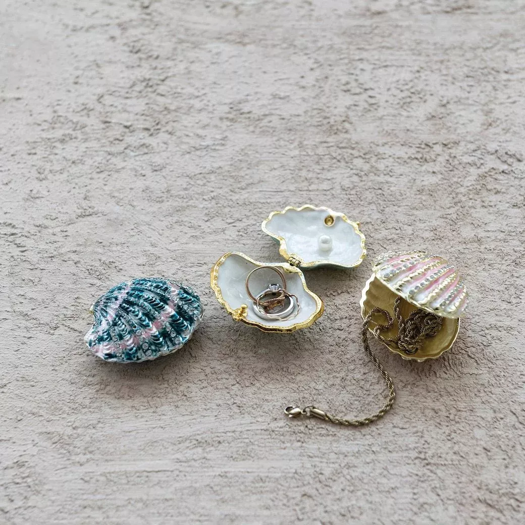 Shell Shaped Trinket Boxes CHOICE of Color