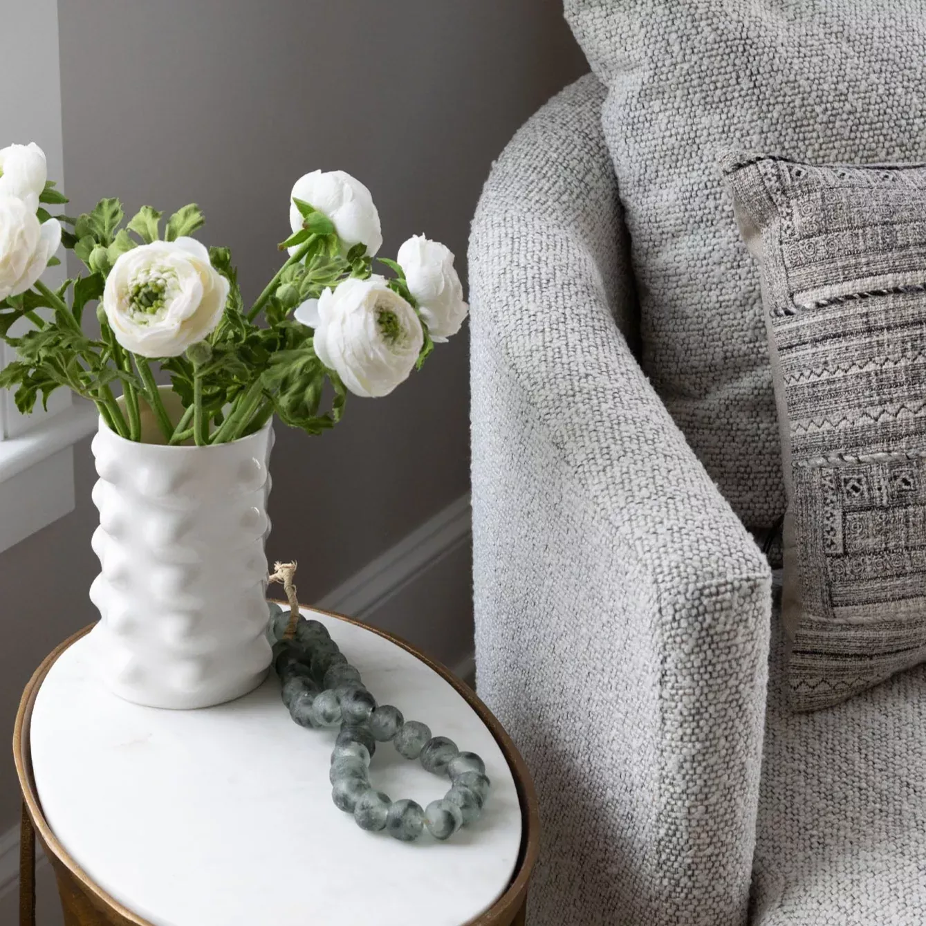 Silk Ranunculus Spray in Cream