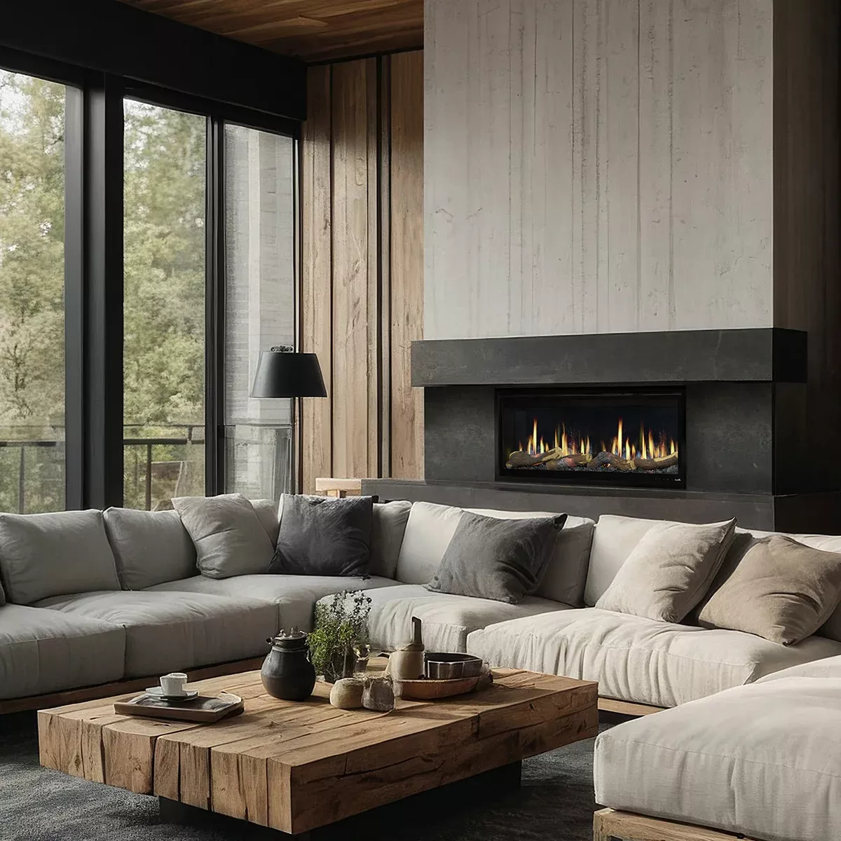 SimpliFire Allusion Edge Linear Fireplace