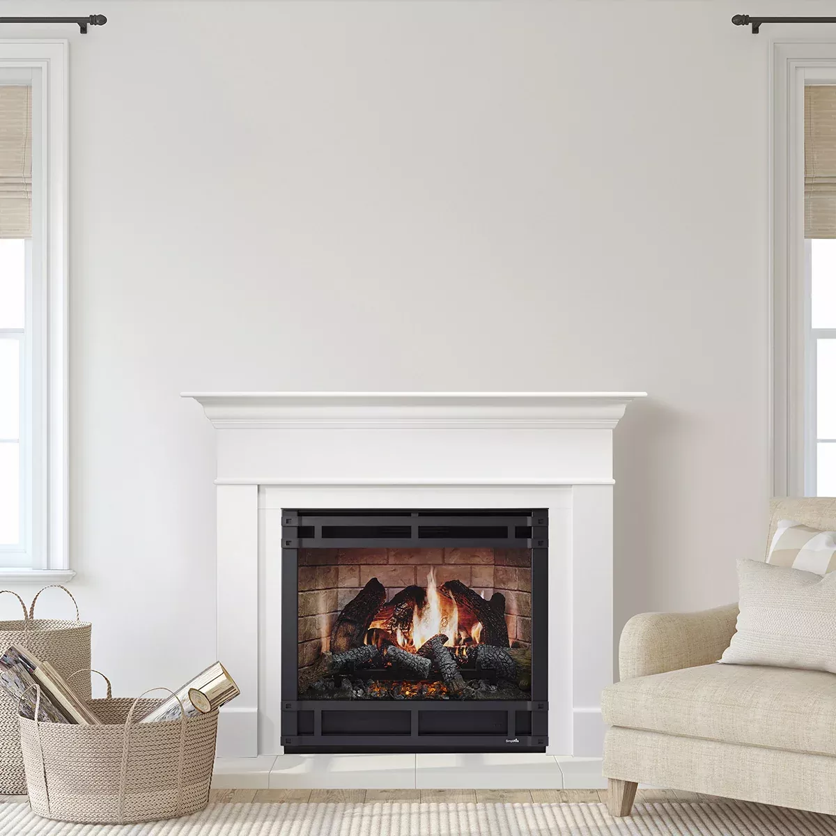 SimpliFire Inception 36-Inch Traditional Built-In Electric Fireplace