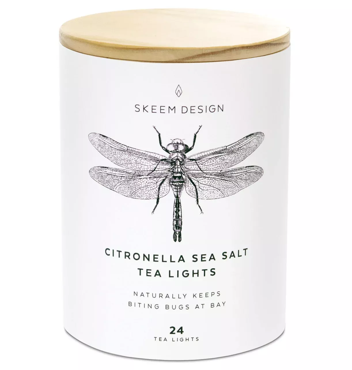 Skeem Design Citronella Sea Salt Tea Lights – Set of 24