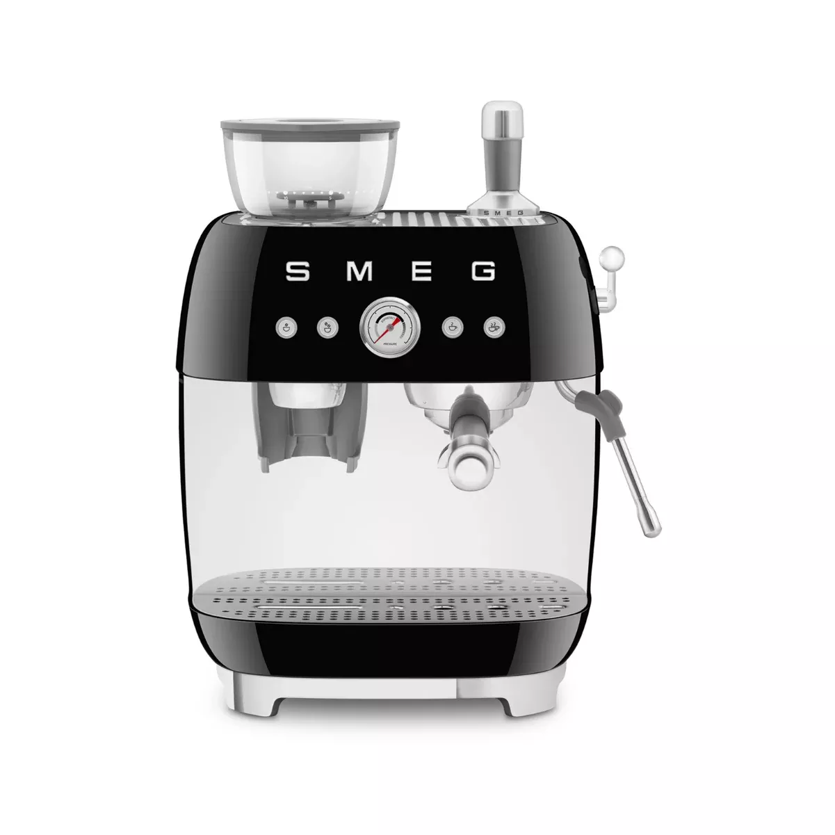 Smeg Manual Semi Automatic Espresso Machine With Grinder EGF03BLUS (Black)
