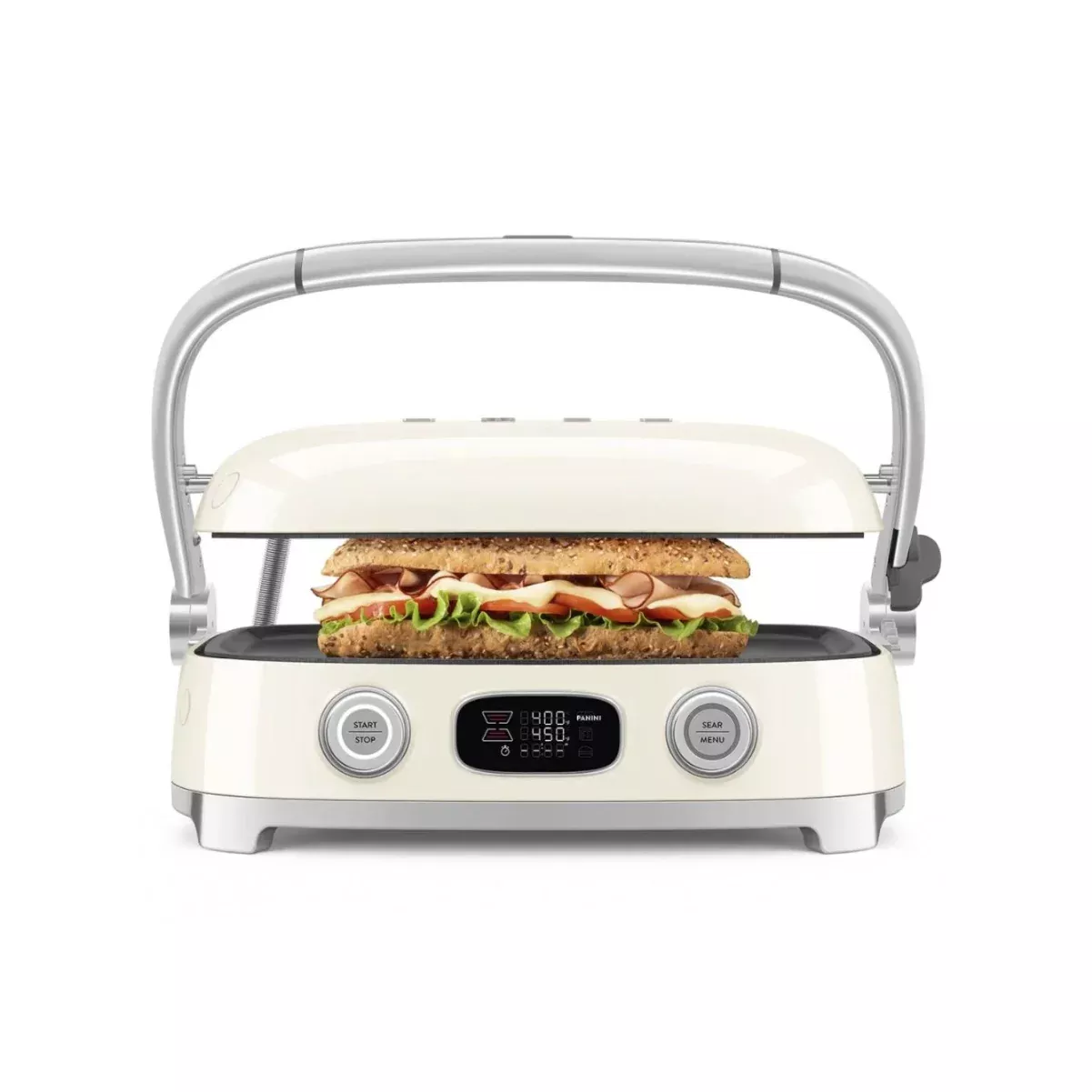 Smeg Multi-Use Countertop Grill MGF01CRUS (Cream)