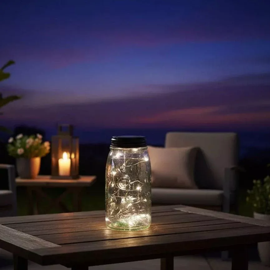 Solar Lid Light Kit w Angel Tear Fairy Lights