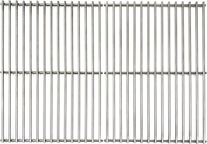 Solid Stainless Steel Cooking grids 18 1/2" x12 3/4" fits for Charbroil 463248108, Master Chef Gas Grill, fits for Kenmore 16644, 415.16042010, 415.16644900, Set of 2