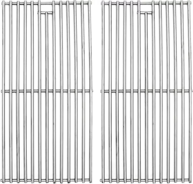 Solid SUS304 Stainless Steel Cooking Grates Replacement for 2 Burner Grill, Charbroil Performance 463672419 463672016 463633316 463672416, Infrared 463672019, Advantage 463642116 463642015