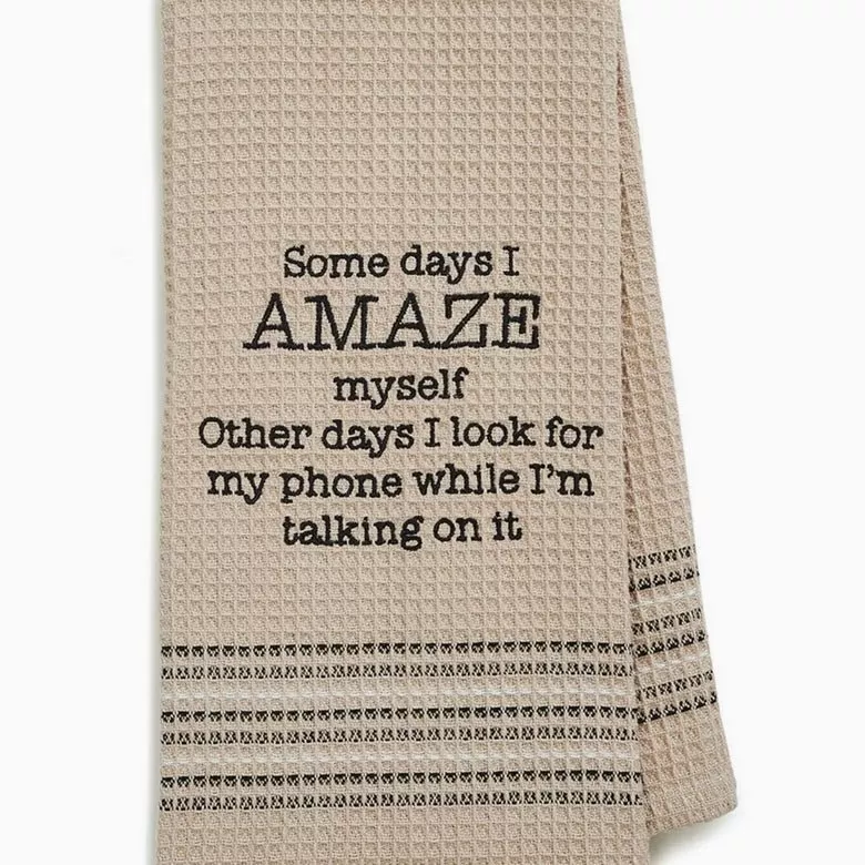 Some Days I Amaze Myself Waffle Weave Bar Towel