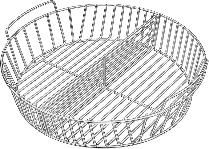 Stainless Steel Charcoal Ash Basket Charcoal Briquet Holder BBQ Accessories for Weber 22" Kettle Grills