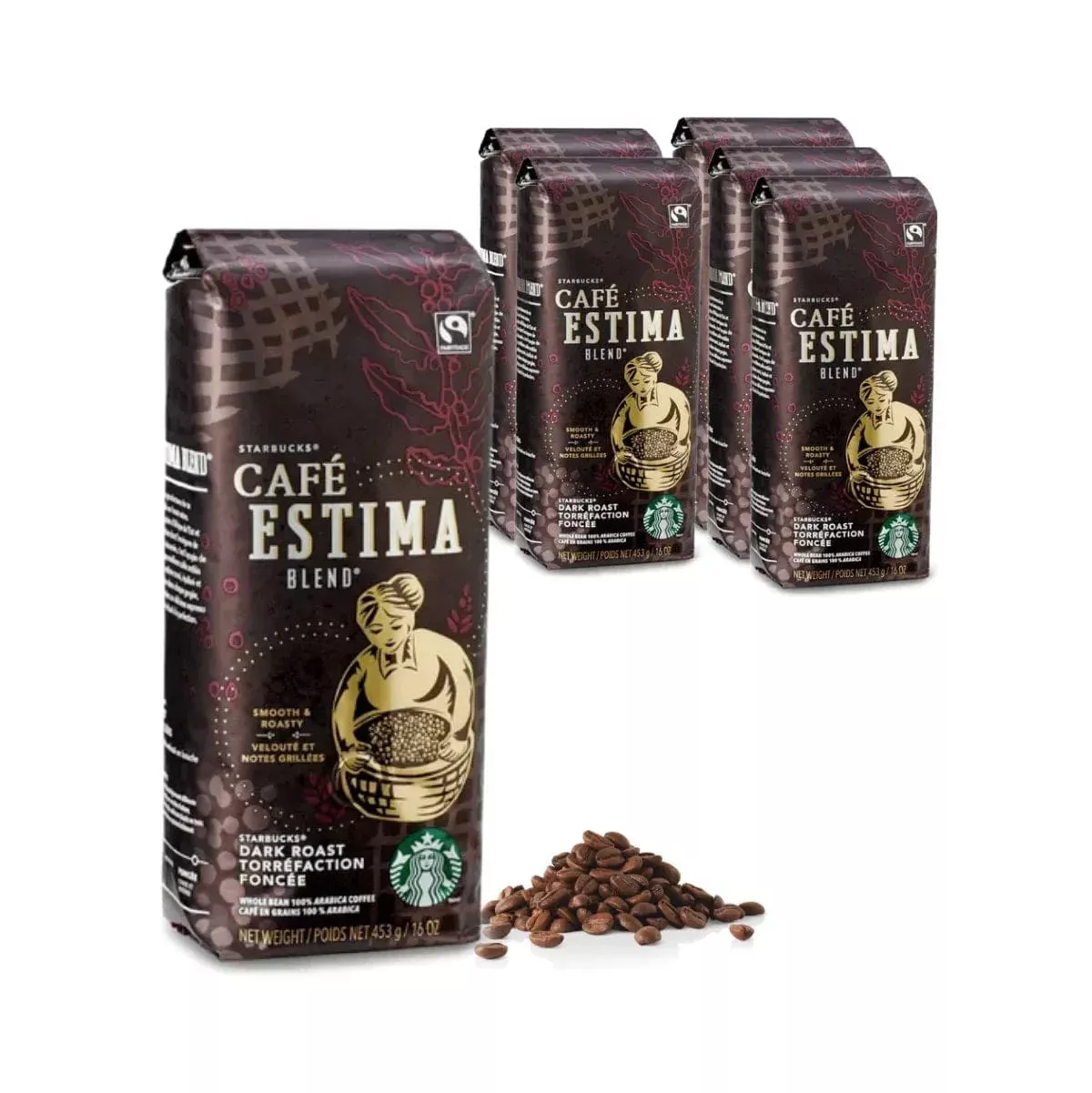 Starbucks Caf√© Estima Blend Coffee Beans (Case of 6x 1lb)