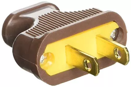 Straight Blade Flat Plug – Brown