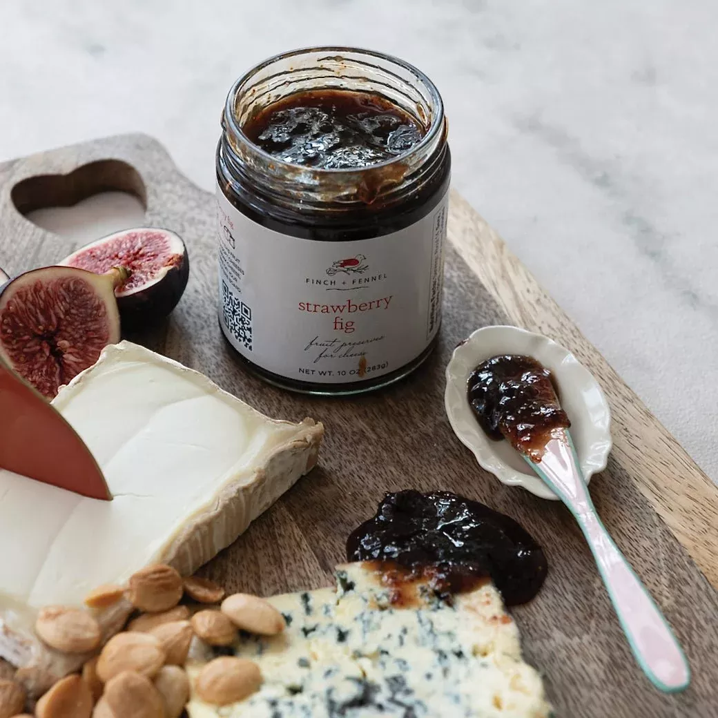 Strawberry Fig Fruit Preserves for Cheese Pairing