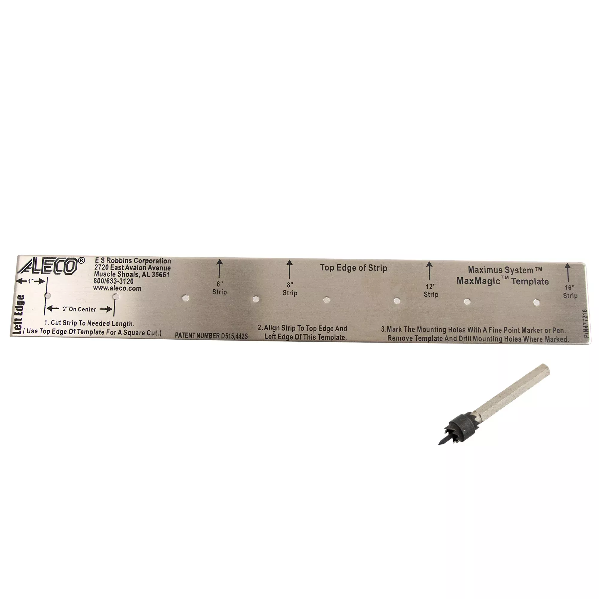 Strip Door Cutting Template - MaxMagic Stainless Steel - Aleco