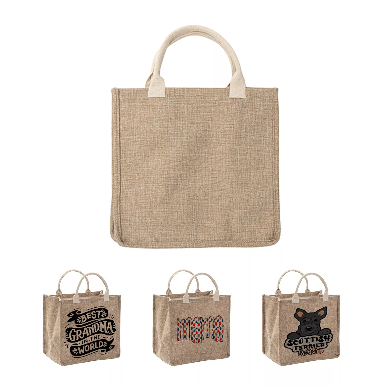 Sublimatable Linen Tote Bag (4 Pack)