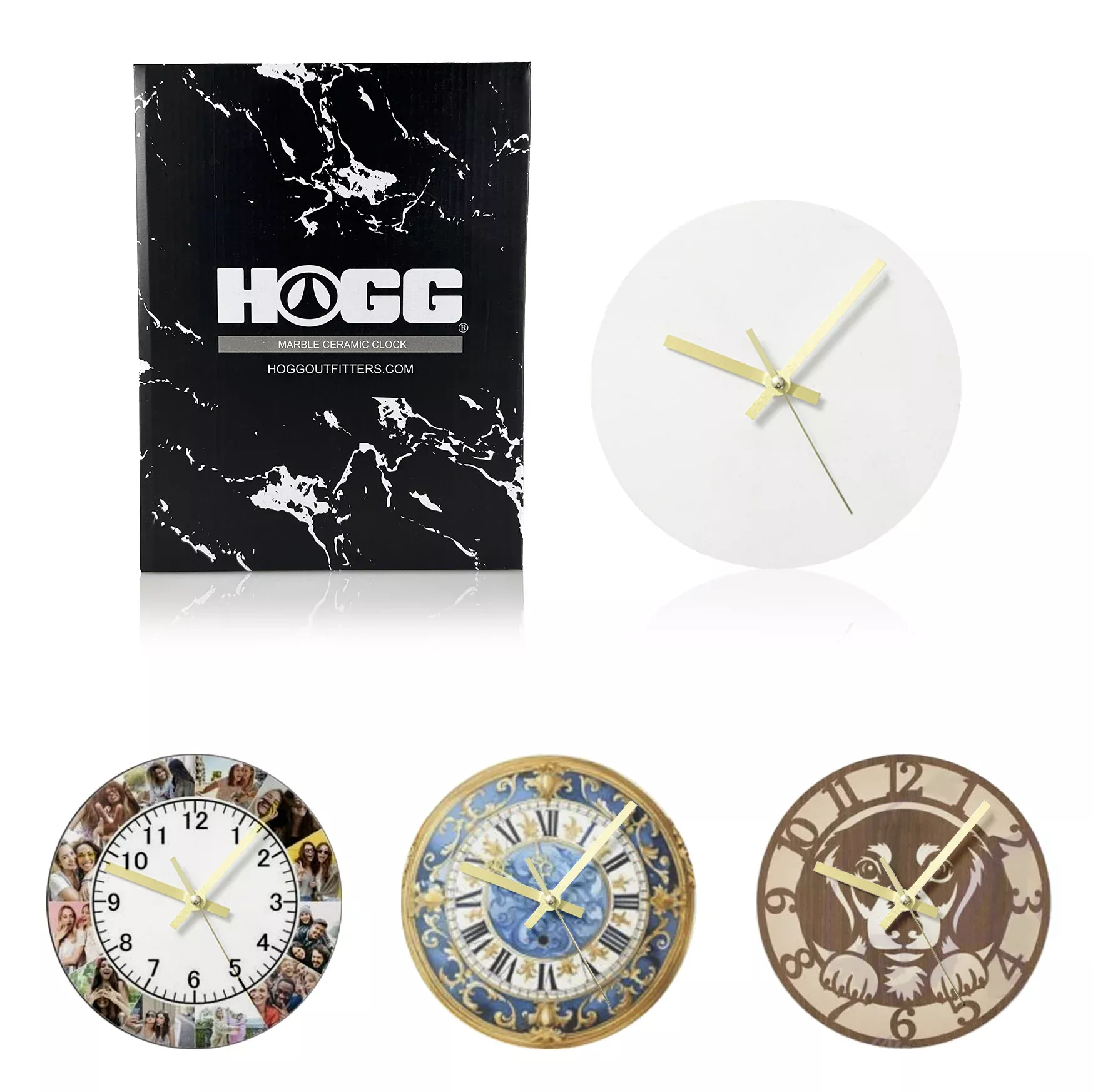 Sublimatable Marble Ceramic Clock