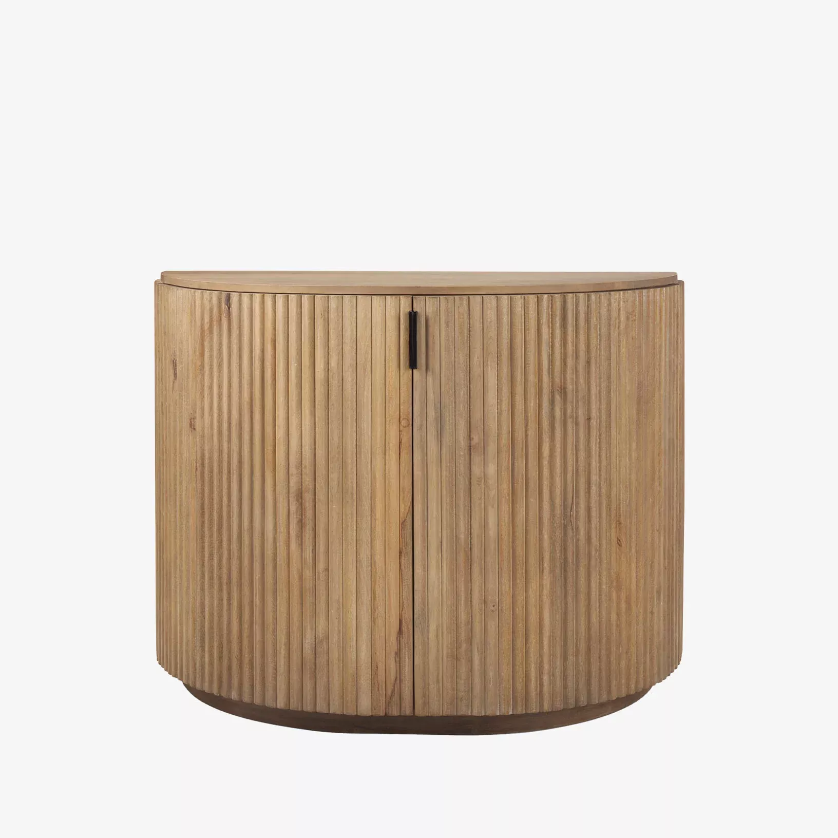Talia Reeded Half Moon Cabinet in Natural
