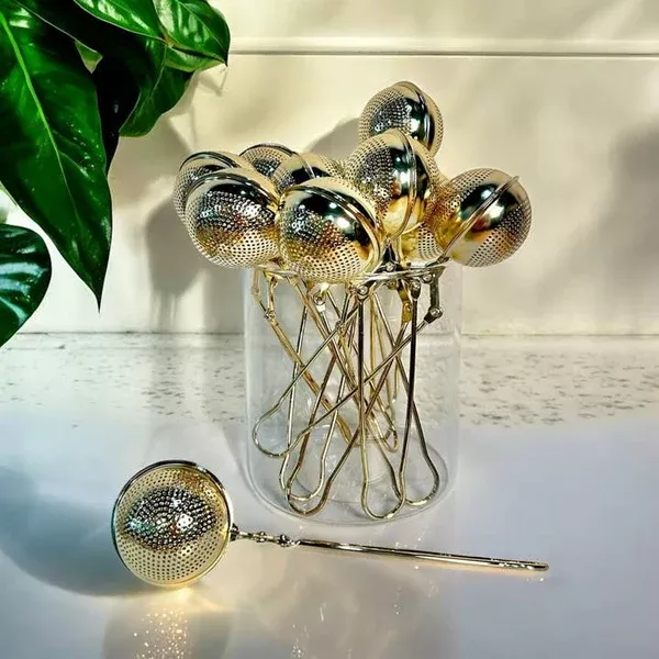 Tea Strainer/Infuser Steel Rose or Gold