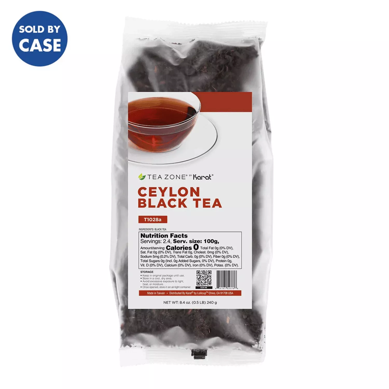 Tea Zone Ceylon Black Tea Leaves - Case of 25 bags