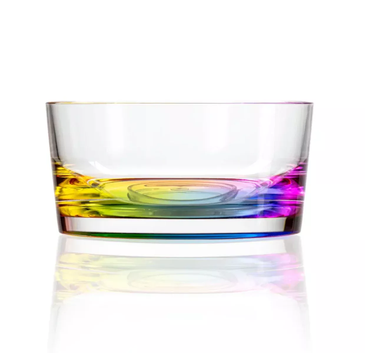 Teardrop Rainbow Reflections Acrylic Bowl – 6"