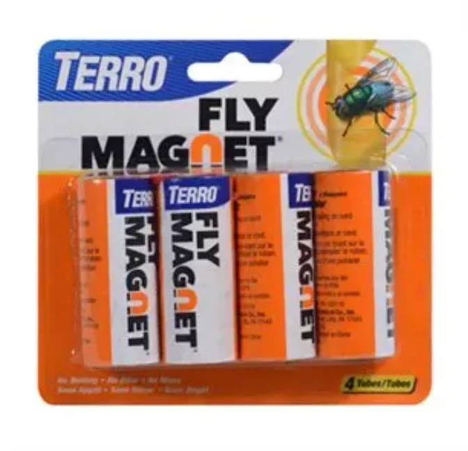 Terro Fly Magnet Fly Ribbons – No Poisons No Mess- Pack of 4