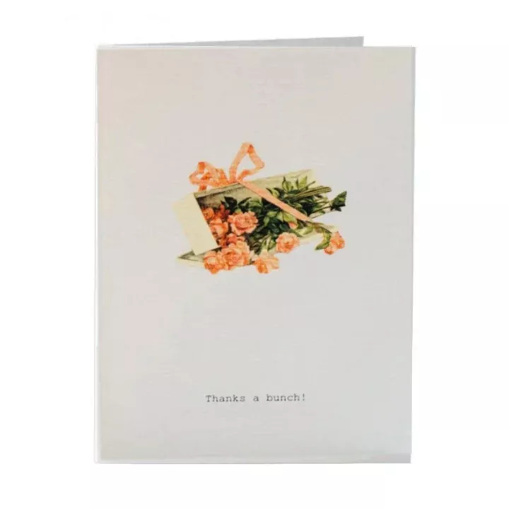Thanks A Bunch Glitter Greeting Card – 3.5" x 5"