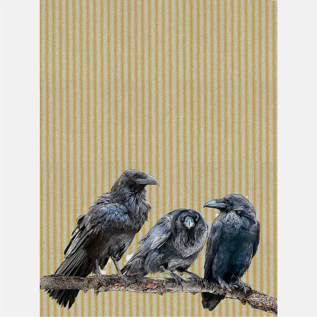 Three Ravens Flour Sack Kitchen Towel