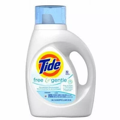 Tide Detergent Liquid –Free & Gentle – 32 Loads – 46oz