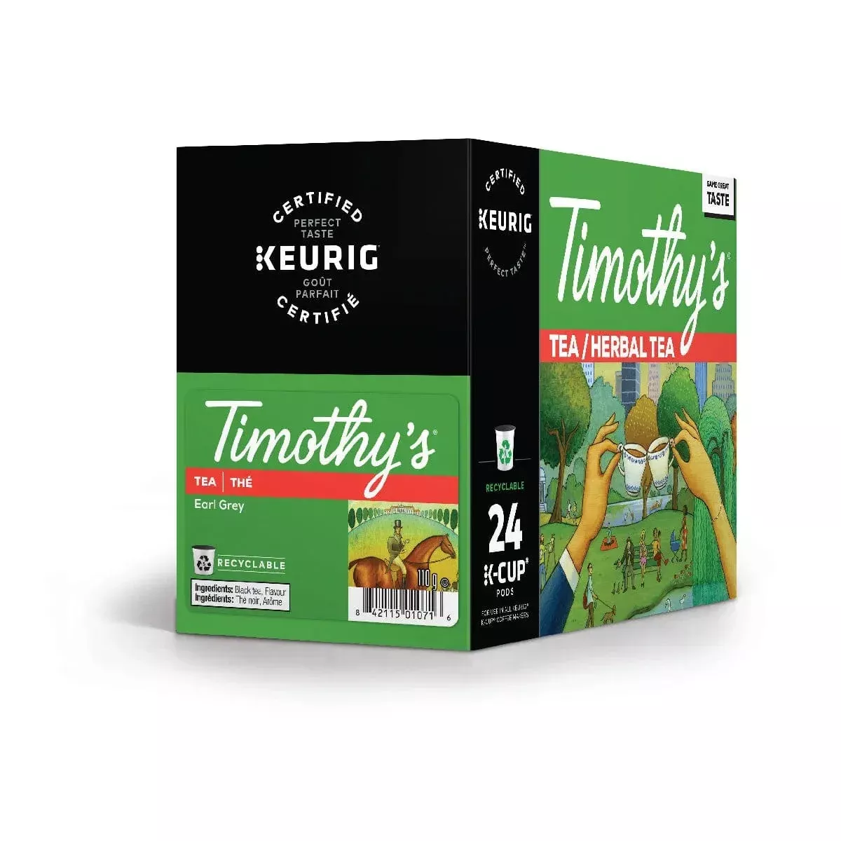Timothy's Earl Grey Tea K-Cup Recyclable Pods (Box of 24)