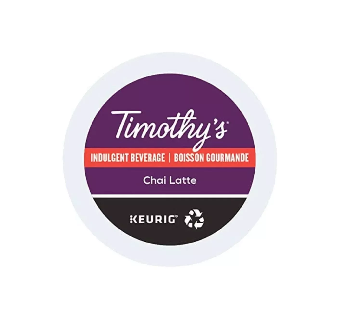 Timothy's Indulgence Chai Latte K-Cup Pods (Box of 24)