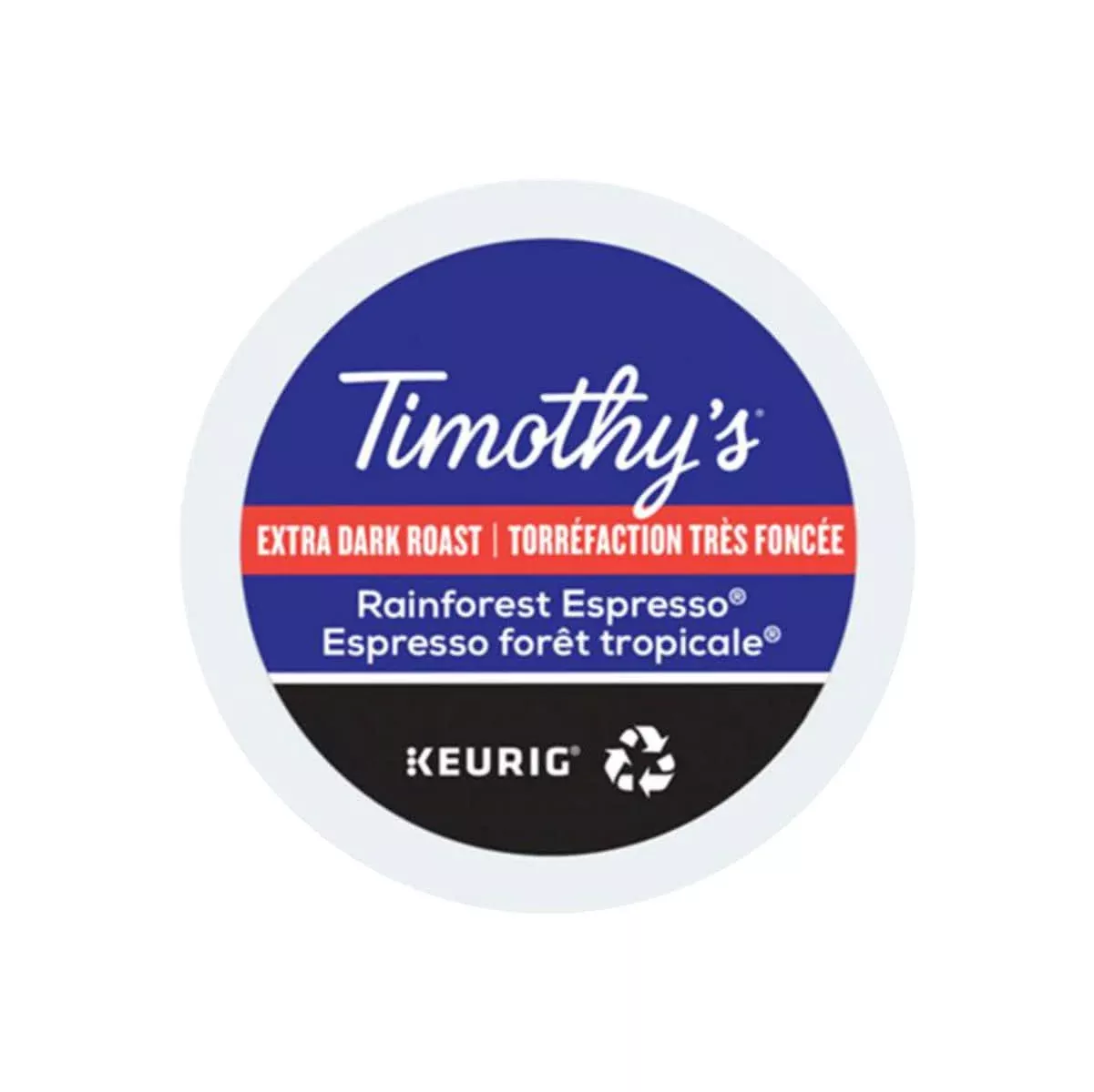 Timothy's Rainforest Espresso K-Cup Recyclable Pods (Box of 24)