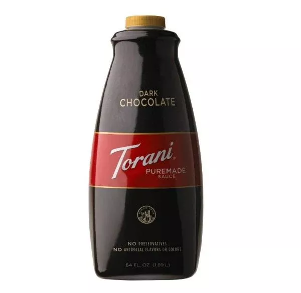 Torani Dark Chocolate Puremade Sauce - Bottle (64oz)