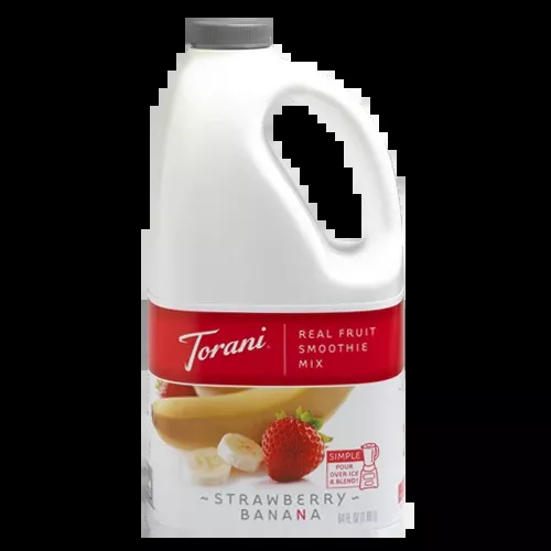 Torani Strawberry Banana Real Fruit Smoothie Mix - Bottle (64oz)