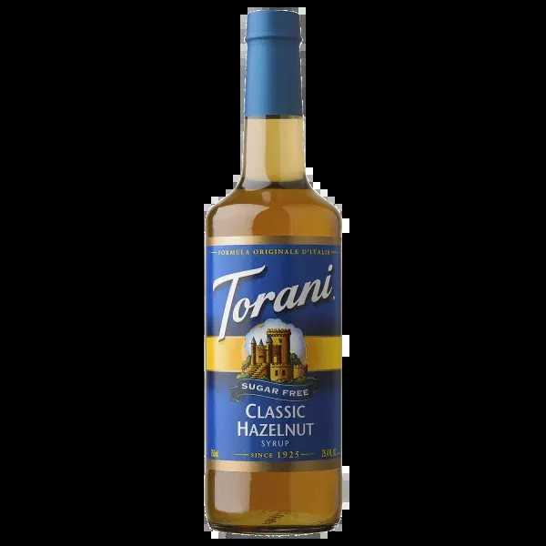 Torani Sugar Free Classic Hazelnut Syrup - Bottle (750mL)