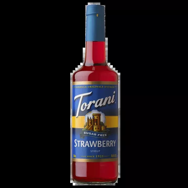 Torani Sugar Free Strawberry Syrup - Bottle (750mL)