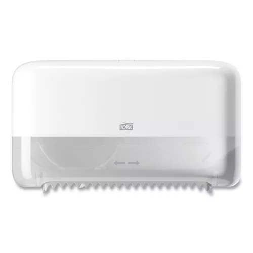 Tork 473200 14.17 x 5.08 x 8.23 Elevation Coreless High Capacity Bath Tissue Dispenser - White