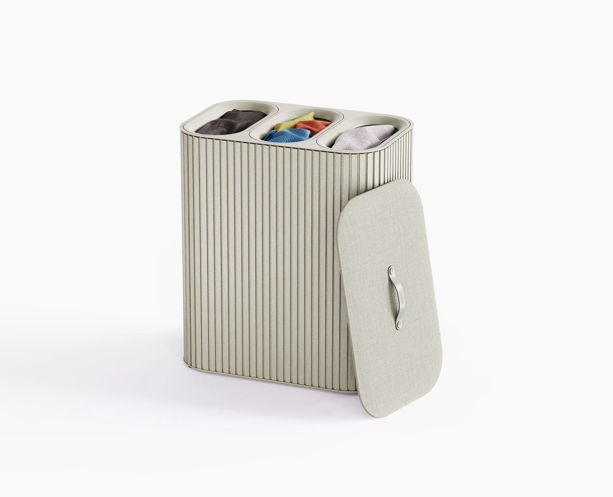Tota Trio Luxe 90L Ecru Laundry Separation Basket