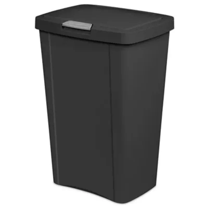 Touch Top Kitchen Wastebasket –Black – 13-Gal.