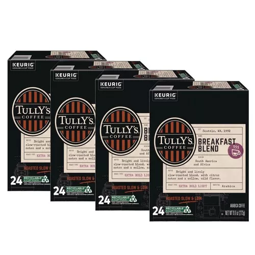 Tully's Coffee 5000330027 Coffee K-Cups - Breakfast Blend (96/Carton)