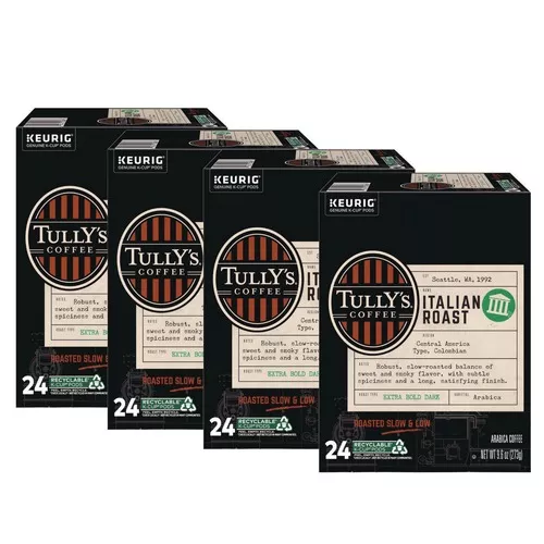 Tully's Coffee 5000330029 Coffee K-Cups - Italian Roast (96/Carton)
