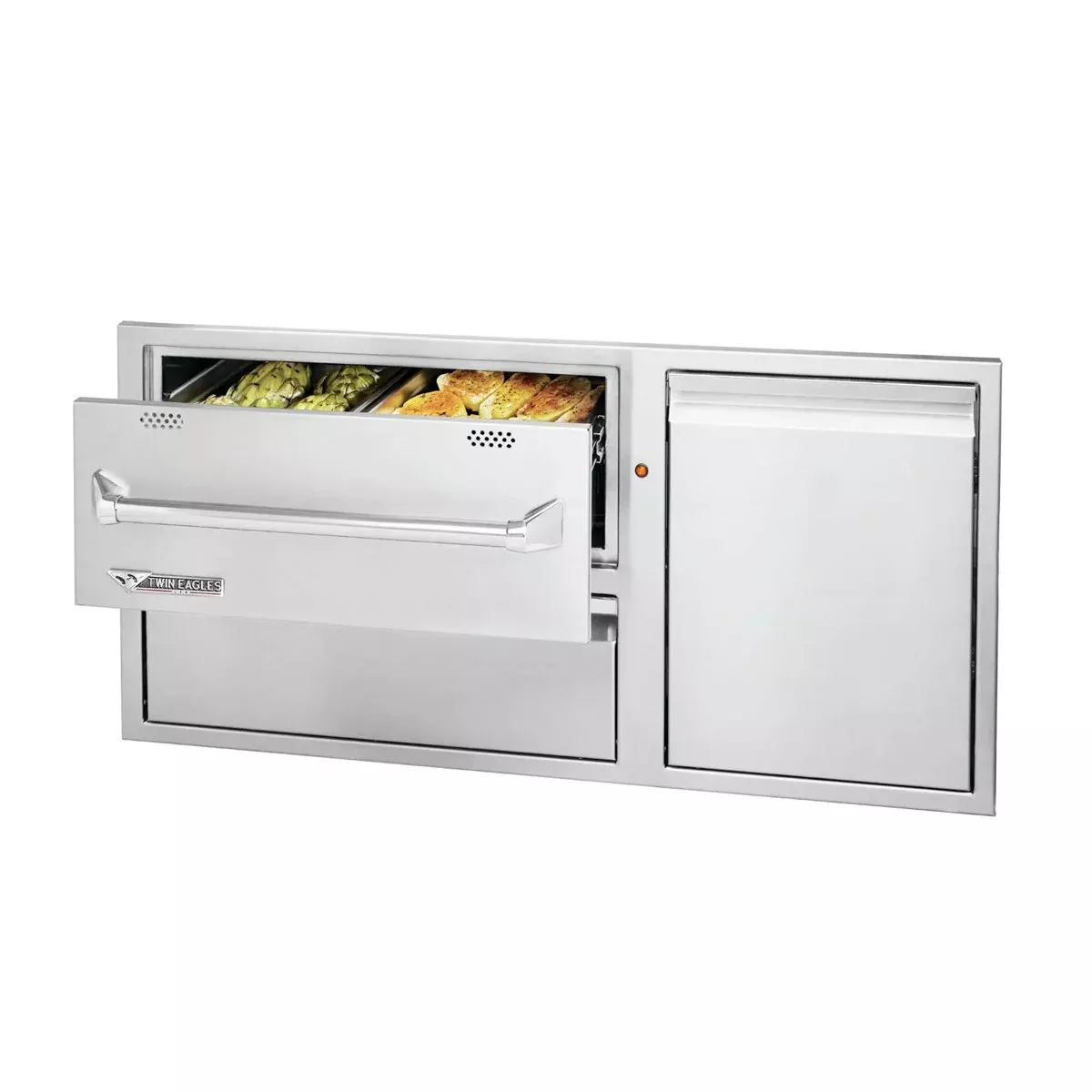 Twin Eagles 42-Inch Built-In Electric Warming Drawer Combo