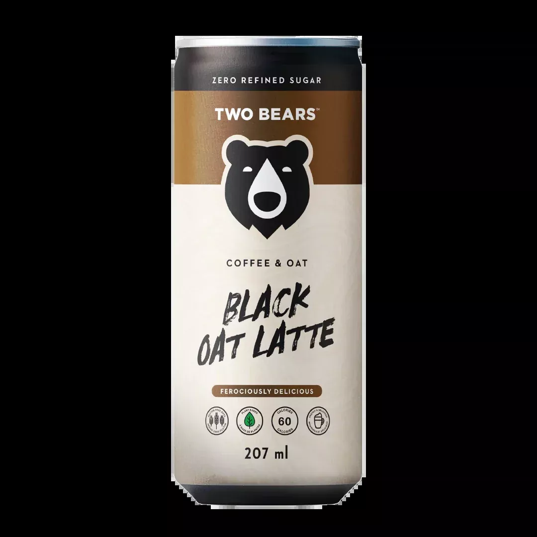 TWO BEARS - Frothed Oat Latte Black Coffee