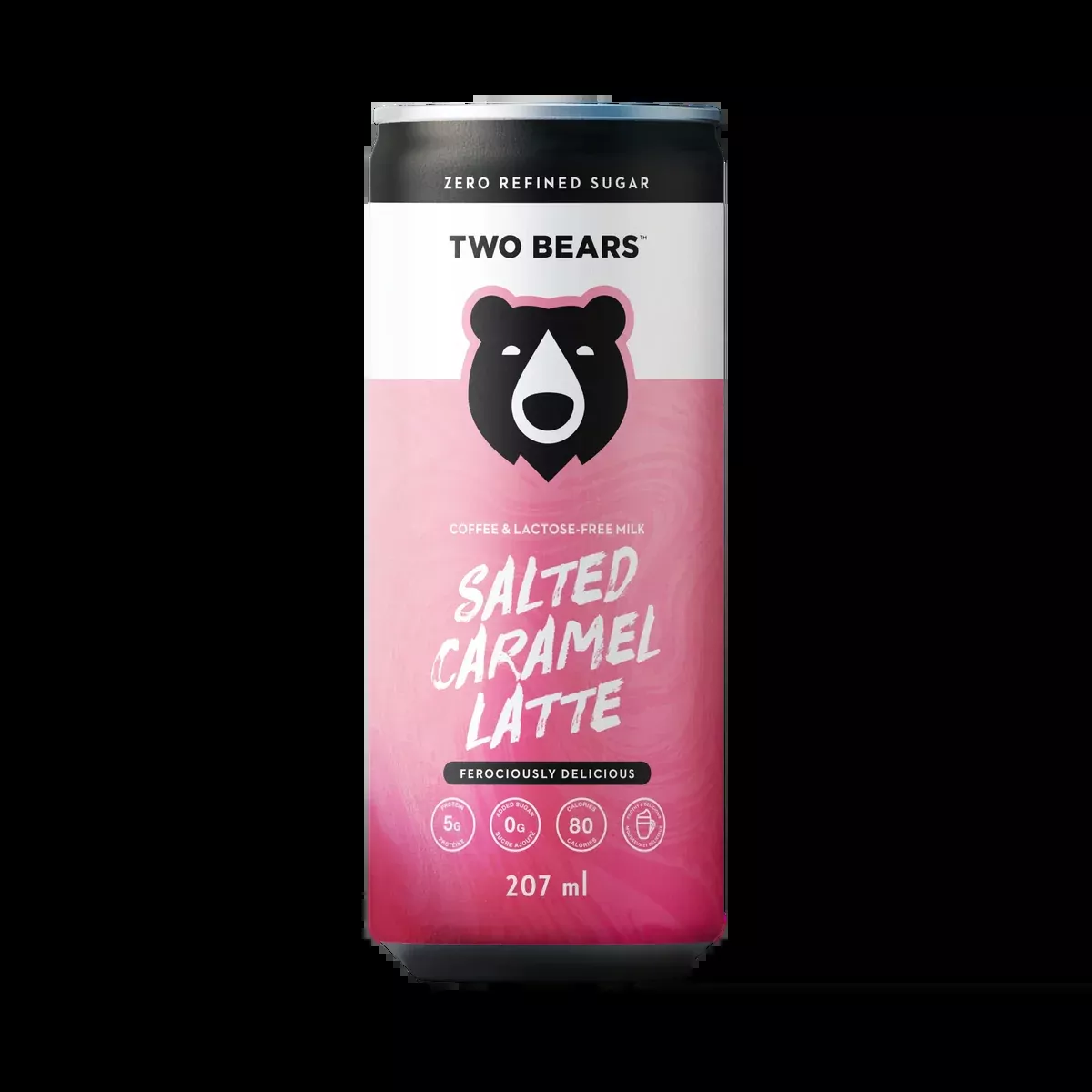 TWO BEARS - Lactose Free Dairy Salted Caramel Flavoured Latte Coffee