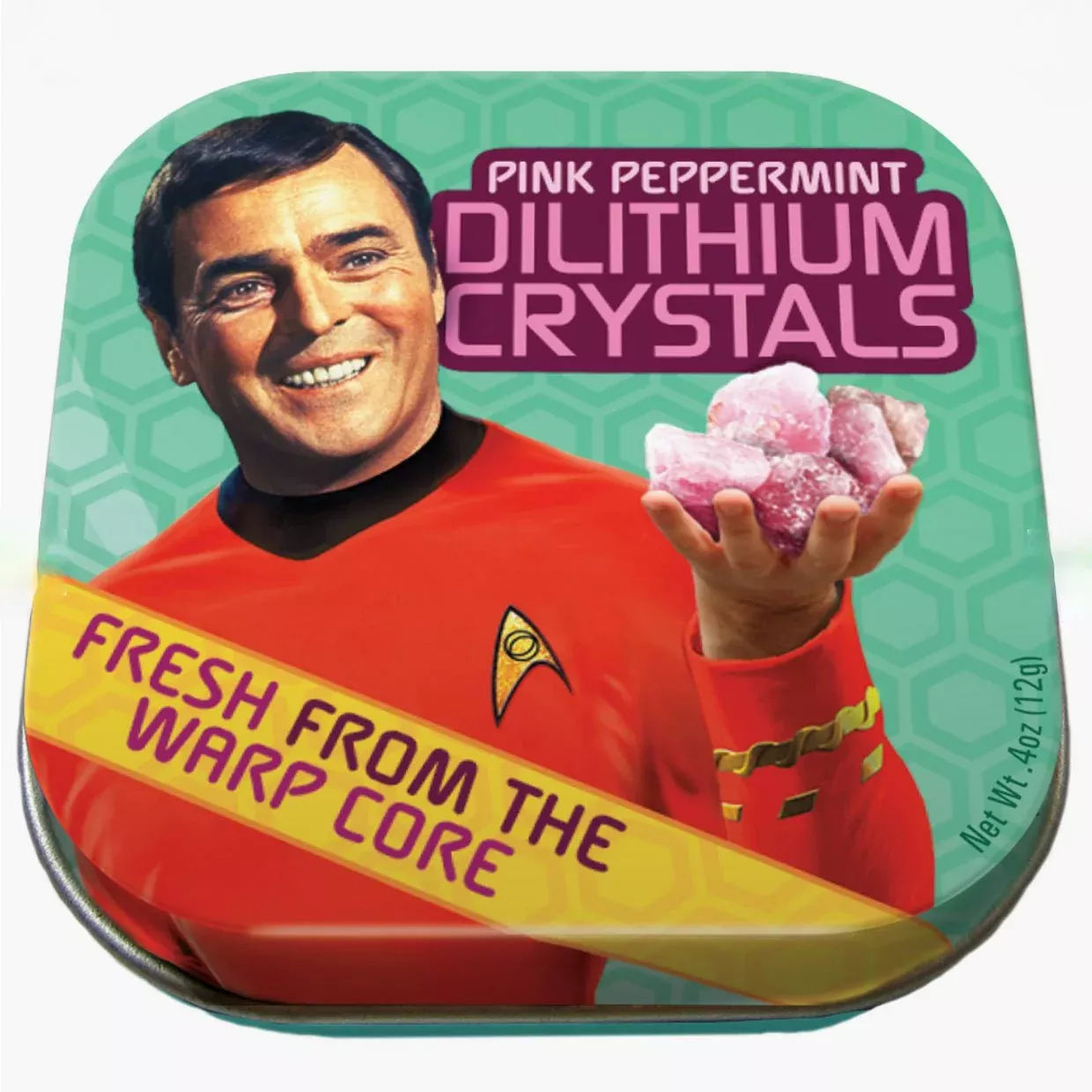 Two Tins of Star Trek Pink Dilithium Crystal Mints Breath Mints