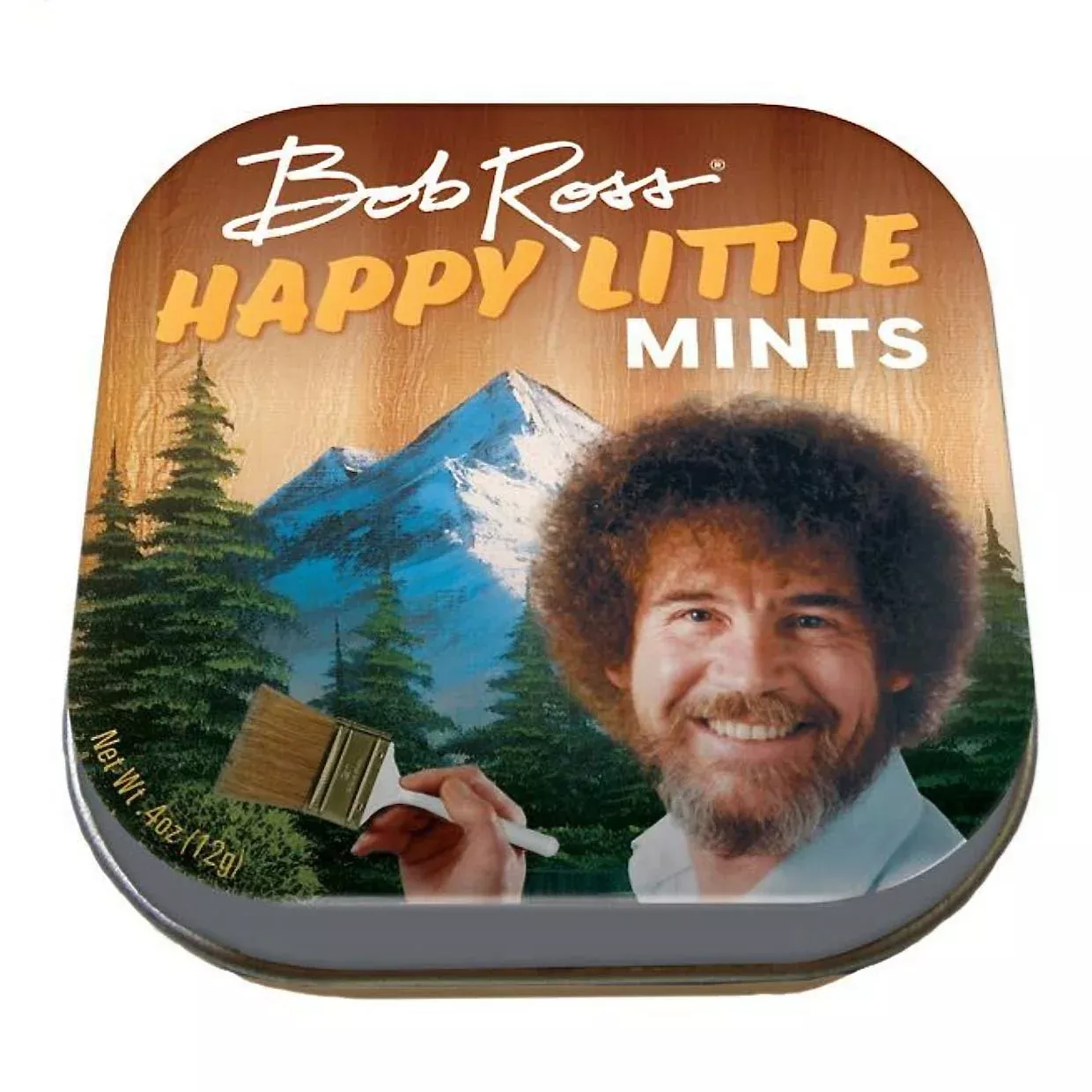 Two Tiny Tins of Bob Ross Happy Little Breath Mints