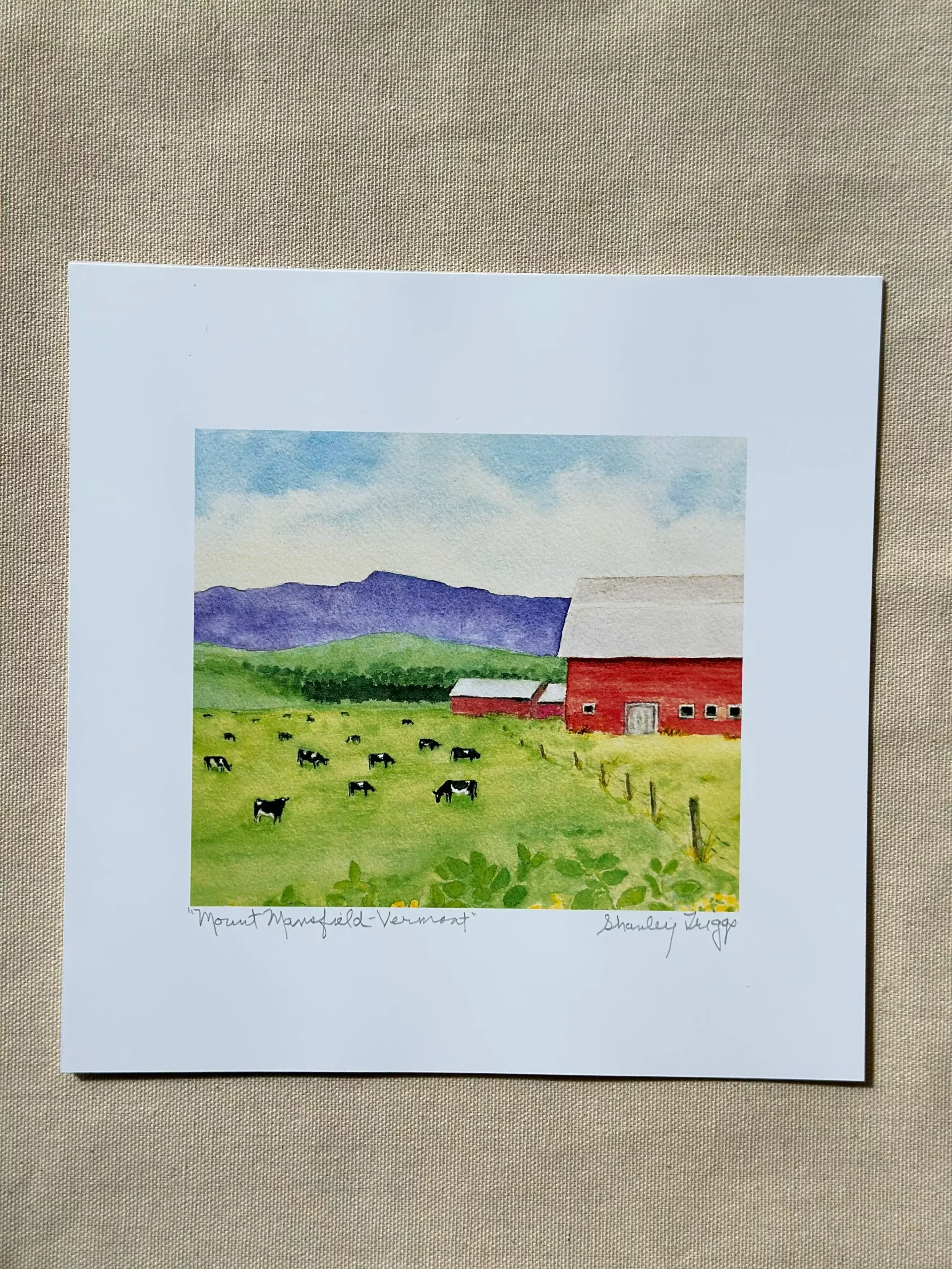 Unframed Mount Mansfield Print - 8X8