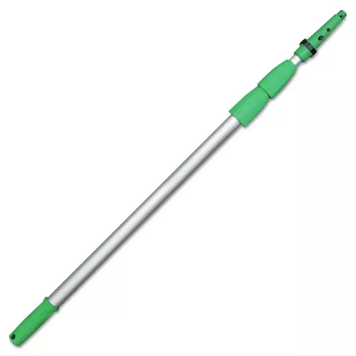 Unger ED450 14 ft. Three Sections Opti-Loc Aluminum Extension Pole - Green/Silver