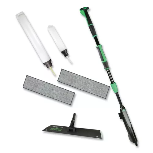 Unger UNGEFKT8 Excella 20 in. Microfiber Head Floor Cleaning Kit - Gray/Black/Green