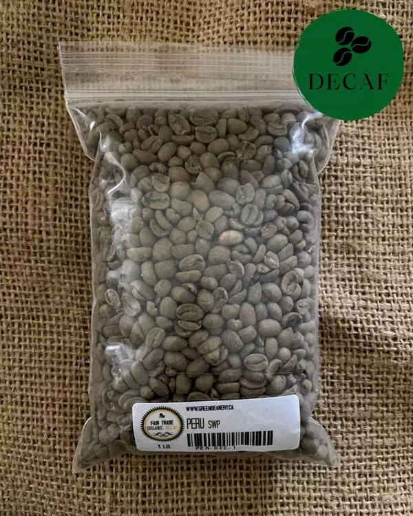 Unroasted - Peru Fair Trade Organic Swiss Water Process DECAF