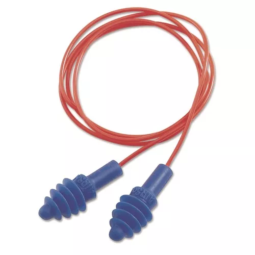 Uvex DPAS-30R AirSoft Multiple-Use Earplugs - Red Polycord, Blue (100/Box)
